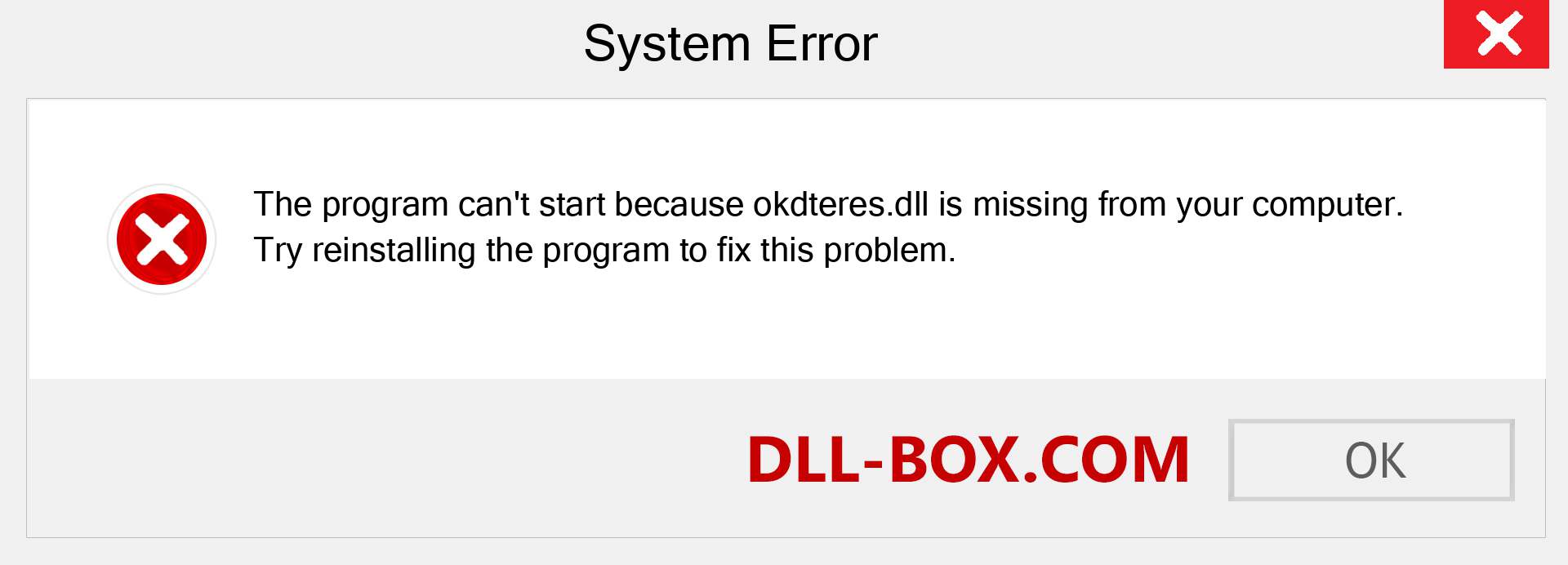  okdteres.dll file is missing?. Download for Windows 7, 8, 10 - Fix  okdteres dll Missing Error on Windows, photos, images